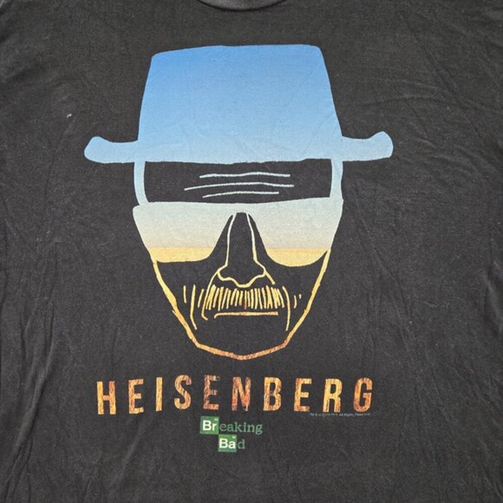 Breaking Bad Men Shirt 3XL Black Heisenberg Graphic Print Short Sleeve Crew Neck